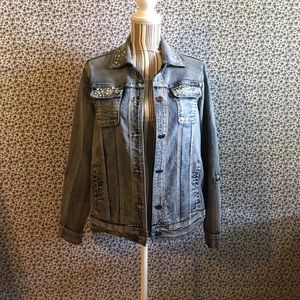 EUC- Embellished jean jacket